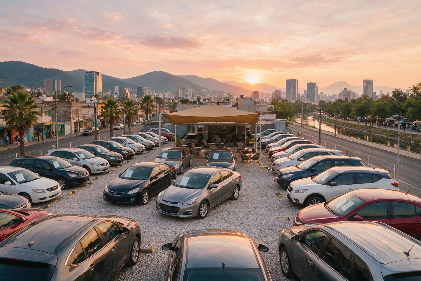 Lote de autos seminuevos