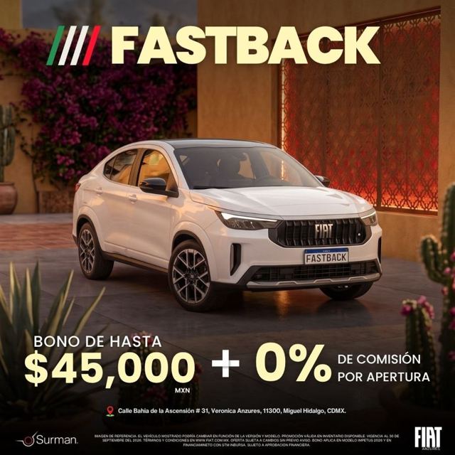 Fiat Fastback · bono y comisión 0%