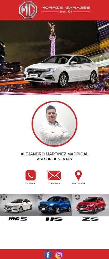 Tarjeta digital de un asesor de ventas
